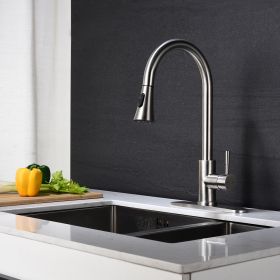 Stainless steel kitchen faucet