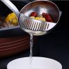 1pc 2 In 1 Soup Spoon, Long Handle Home Ladle Strainer, Stainless Steel Cooking Colander, Kitchen Porridge Scoop Tableware Tool