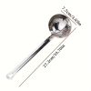 1pc 2 In 1 Soup Spoon, Long Handle Home Ladle Strainer, Stainless Steel Cooking Colander, Kitchen Porridge Scoop Tableware Tool