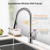 Kitchen Faucets Single Handle Kitchen Sink Faucet Brushed Nickel Stainless Steel Pulldown Head Faucet